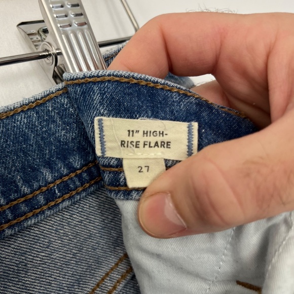 Women's Madewell 11 Inch High Rise Flare Denim Jeans - Mid-wash - Picture 9 of 9